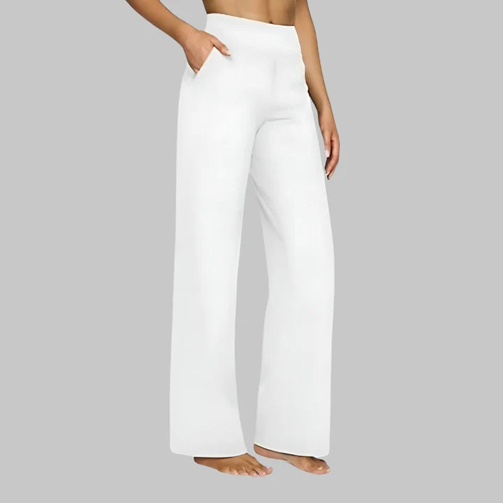 Women’s High-Waist Stretch Wide-Leg Trousers