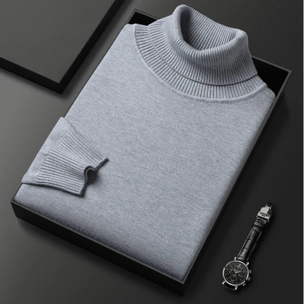 Men’s Solid Colour Premium Turtleneck Jumper