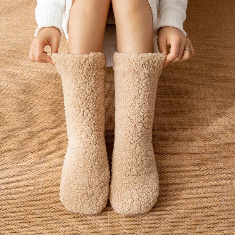 Women’s Ultra-Thick Thermal Fleece Anti-Slip Lounge Socks