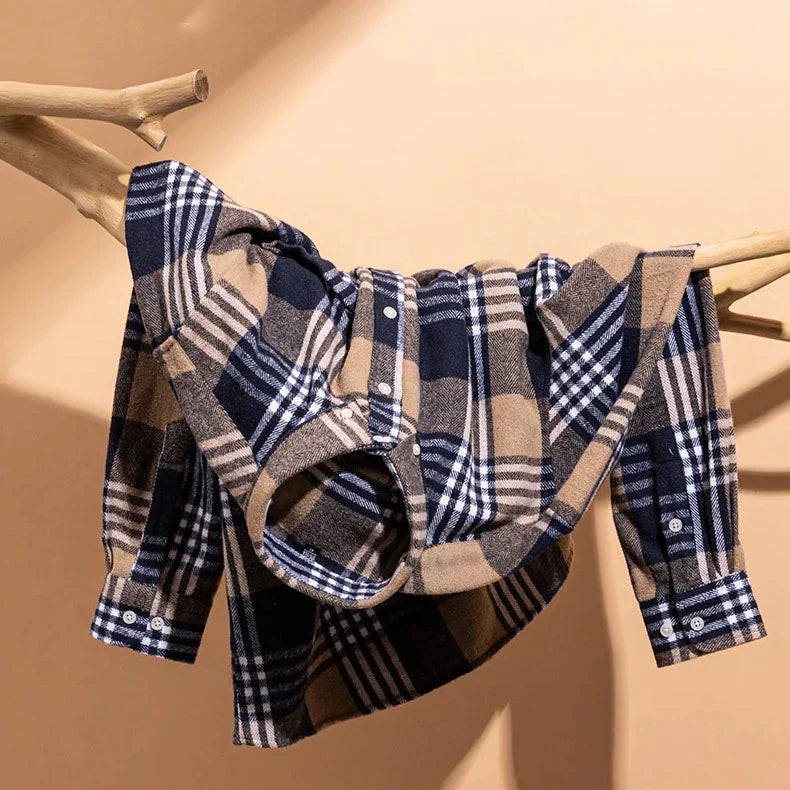 Men’s Brushed Cotton Wrinkle-Resistant Flannel Shirt