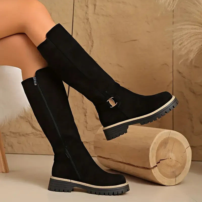 Women’s Thick Anti-Slip Rubber Sole Knee High Boots