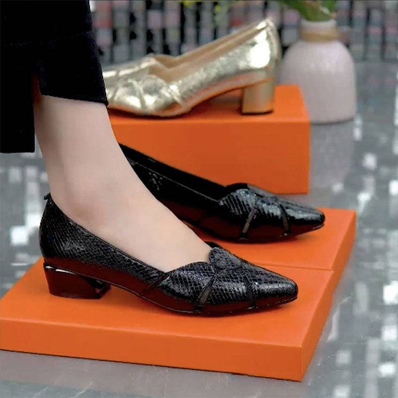 Women’s Textured Pointed Toe Slip On Flats