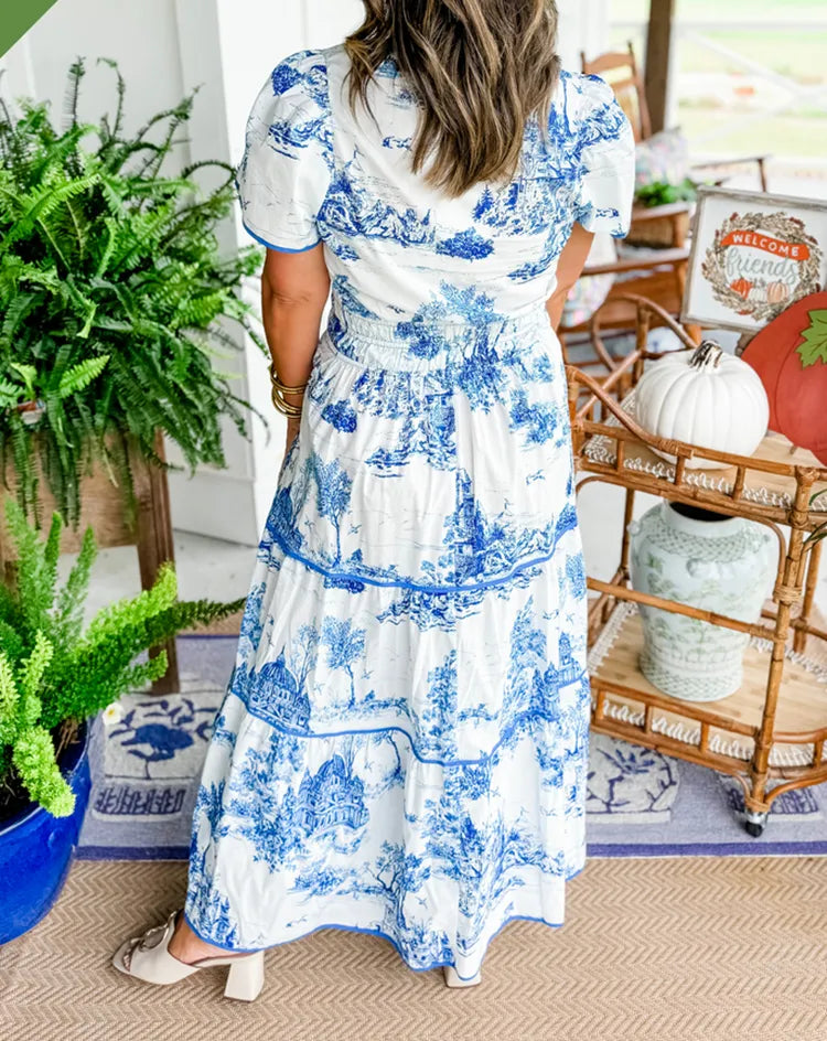 Vintage Toile Cotton Dress