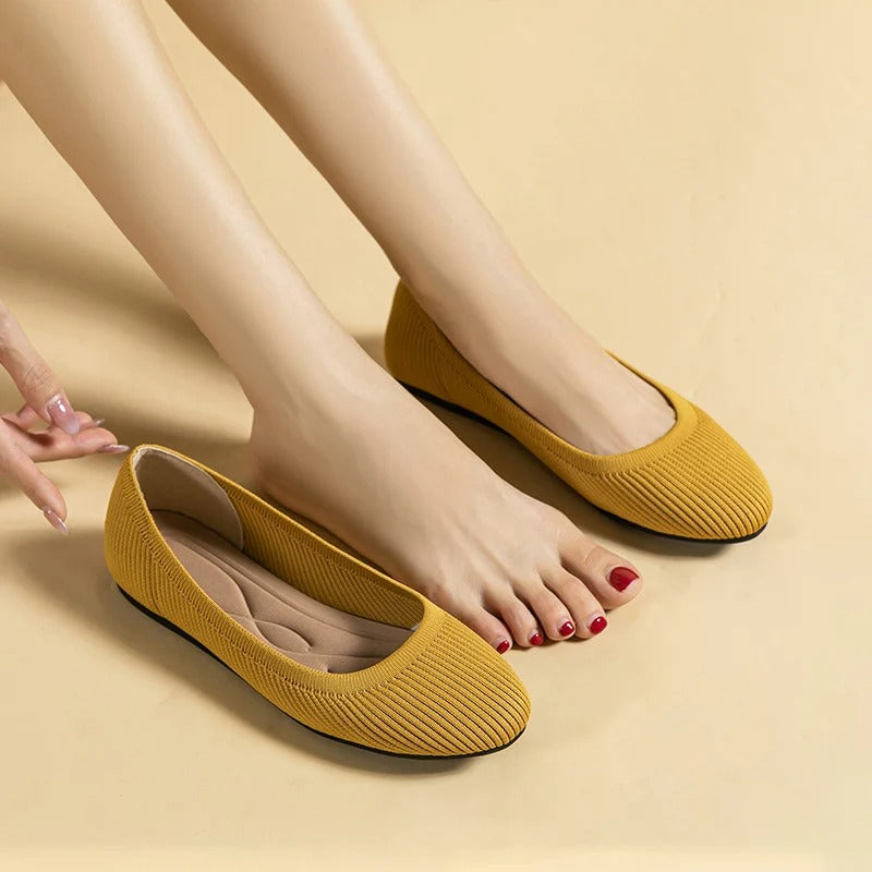 Breathable Knitted Pointed Toe Sandals