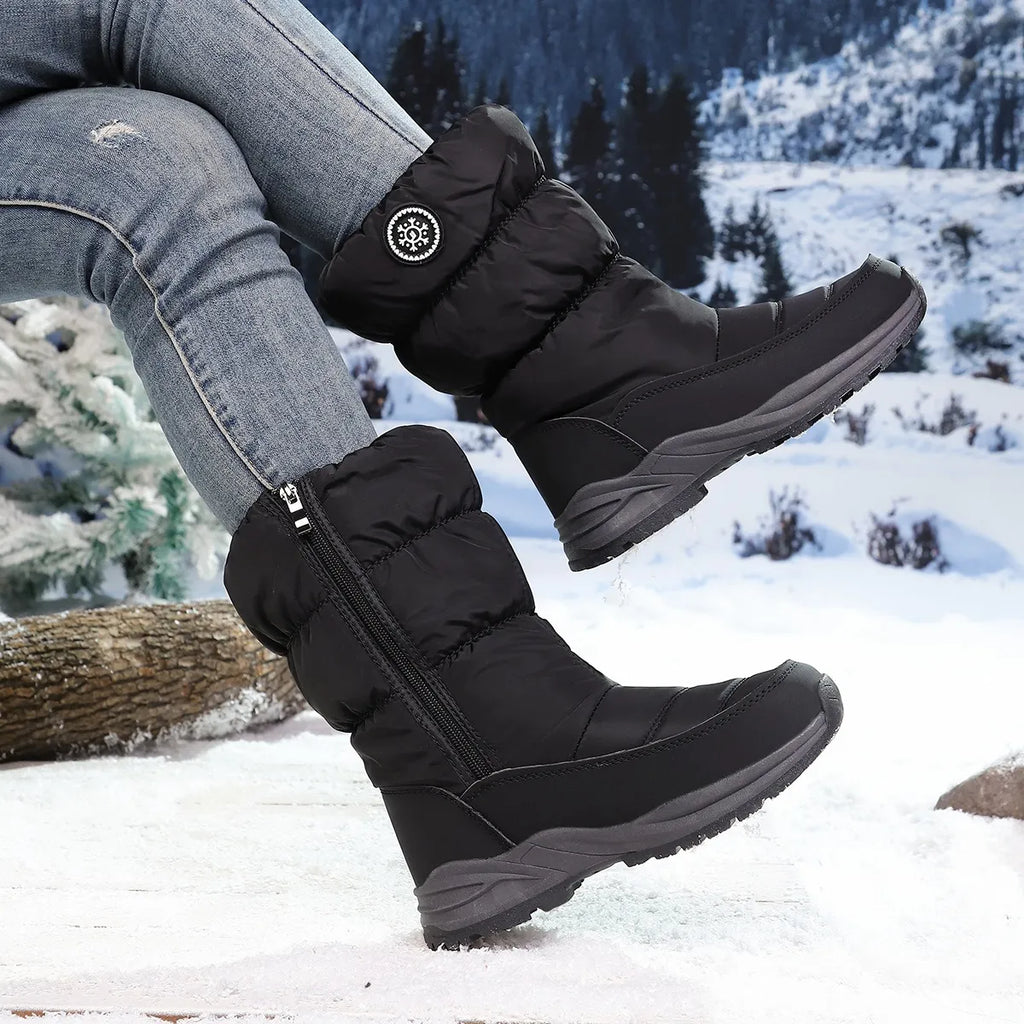 Women’s Water-Resistant Faux-Fur Mid-Calf Snow Boots