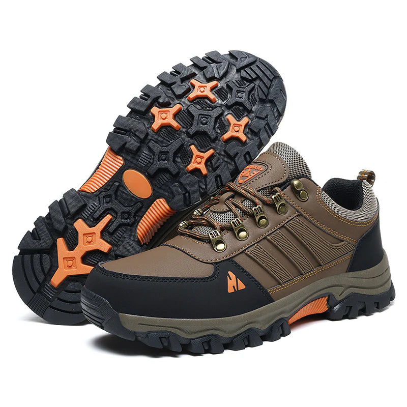 Men’s Leather Hiking & Outdoor Shoes – Orthopaedic Comfort, Non-Slip, Lightweight, Breathable, Durable 3 Years