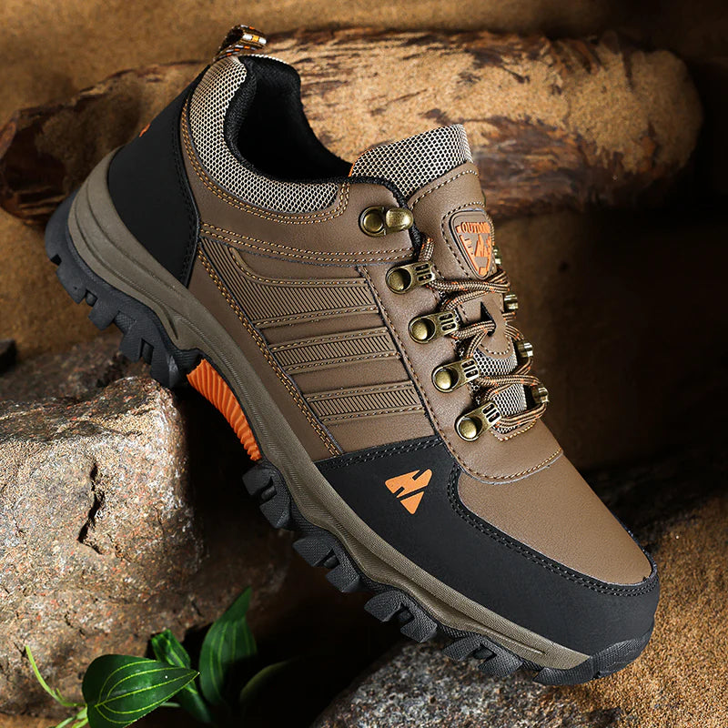 Men’s Leather Hiking & Outdoor Shoes – Orthopaedic Comfort, Non-Slip, Lightweight, Breathable, Durable 3 Years