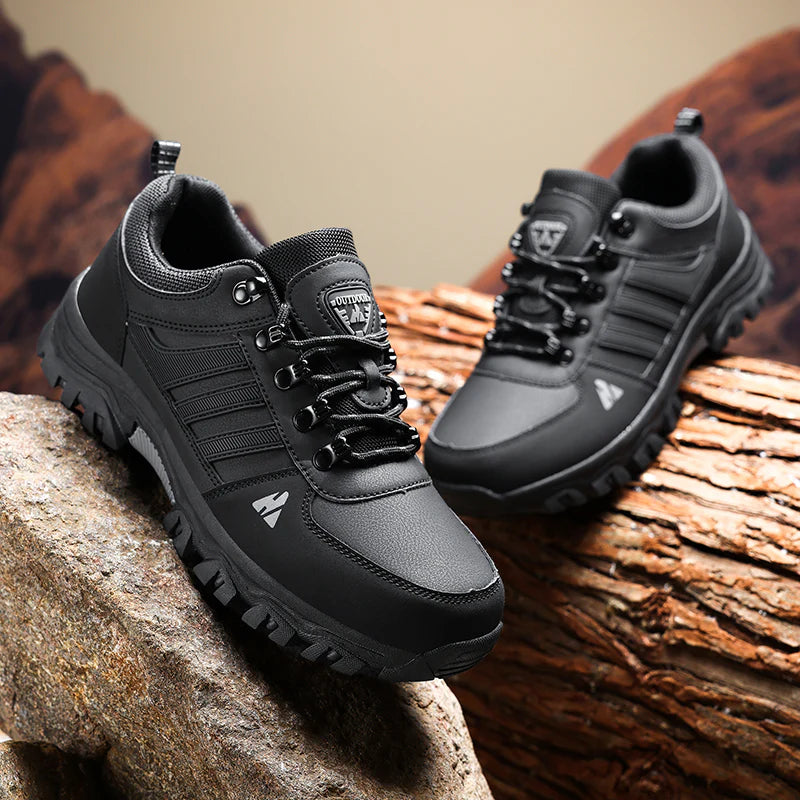 Men’s Leather Hiking & Outdoor Shoes – Orthopaedic Comfort, Non-Slip, Lightweight, Breathable, Durable 3 Years