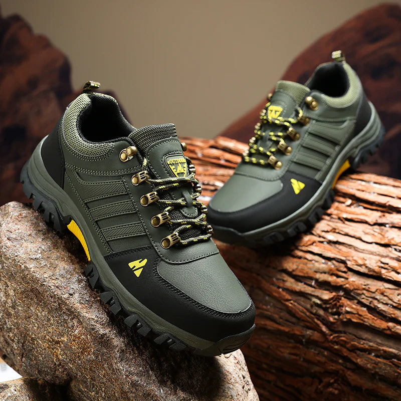 Men’s Leather Hiking & Outdoor Shoes – Orthopaedic Comfort, Non-Slip, Lightweight, Breathable, Durable 3 Years