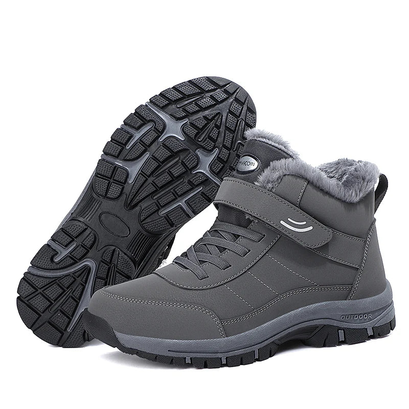 Men’s Wide-Fit Waterproof Fleece-Lined Winter Boots