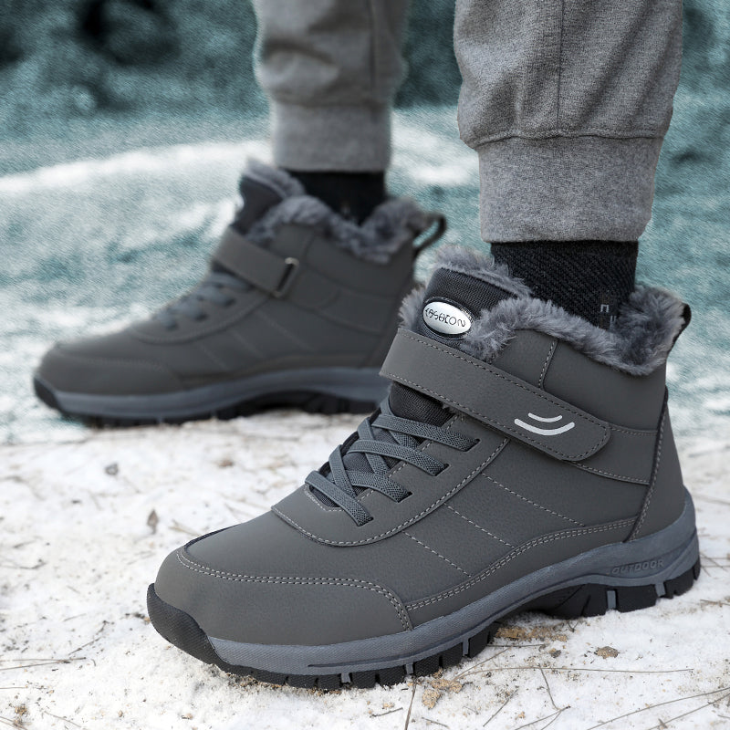 Men’s Wide-Fit Waterproof Fleece-Lined Winter Boots