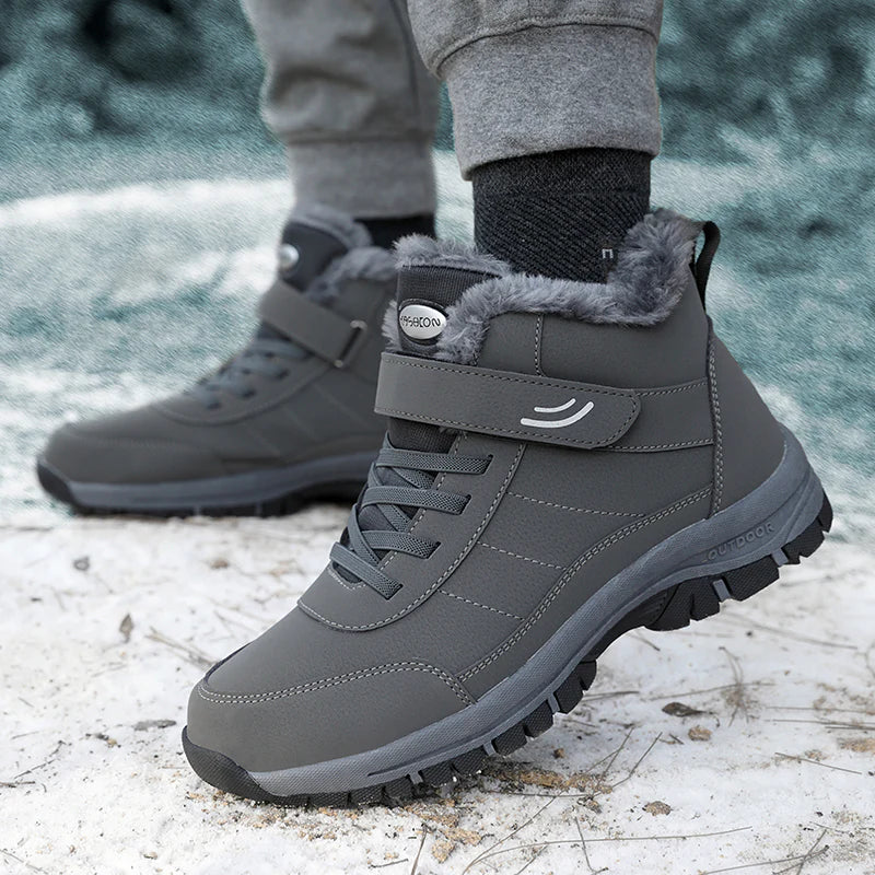 Men’s Wide-Fit Waterproof Fleece-Lined Winter Boots