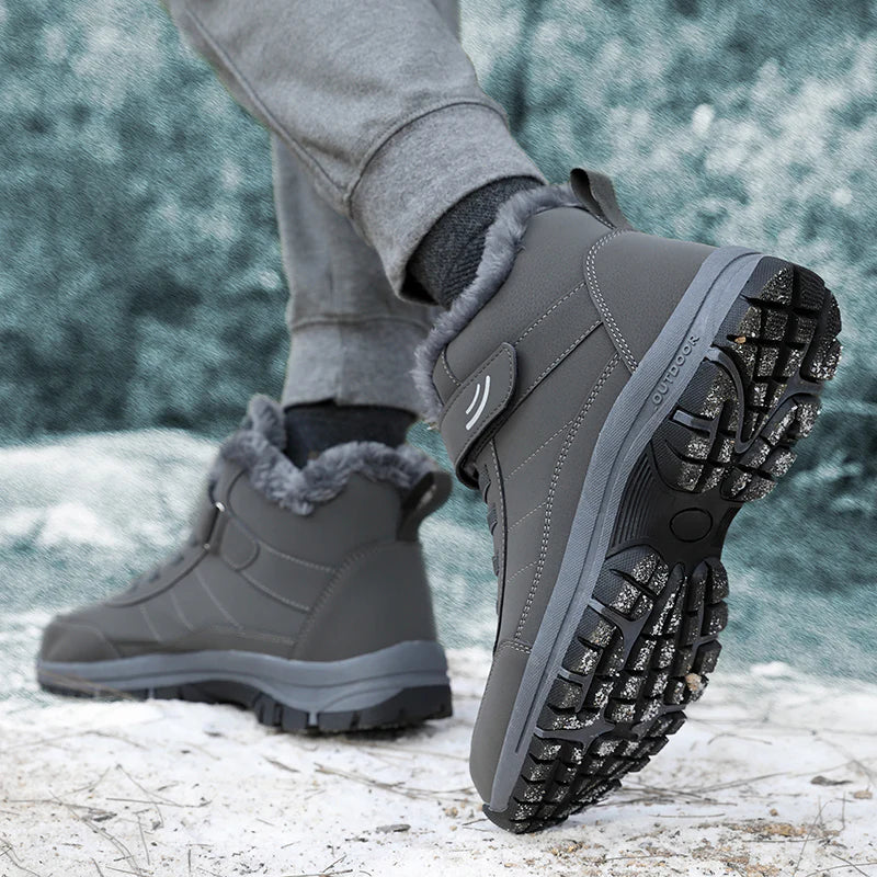 Men’s Wide-Fit Waterproof Fleece-Lined Winter Boots