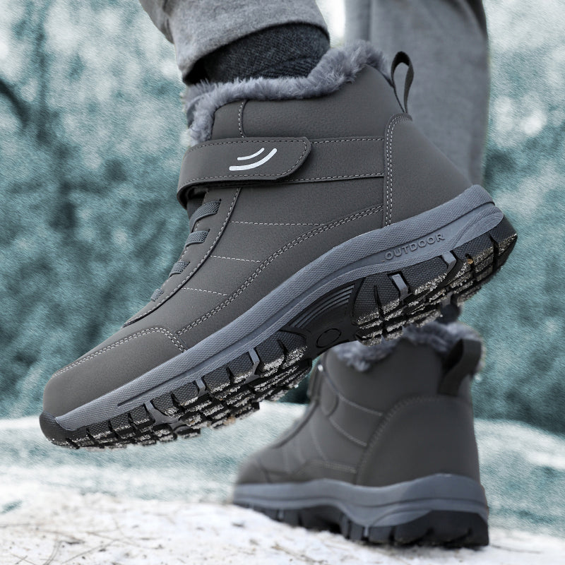 Men’s Wide-Fit Waterproof Fleece-Lined Winter Boots