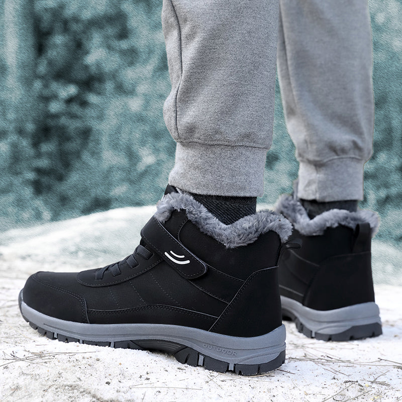Men’s Wide-Fit Waterproof Fleece-Lined Winter Boots