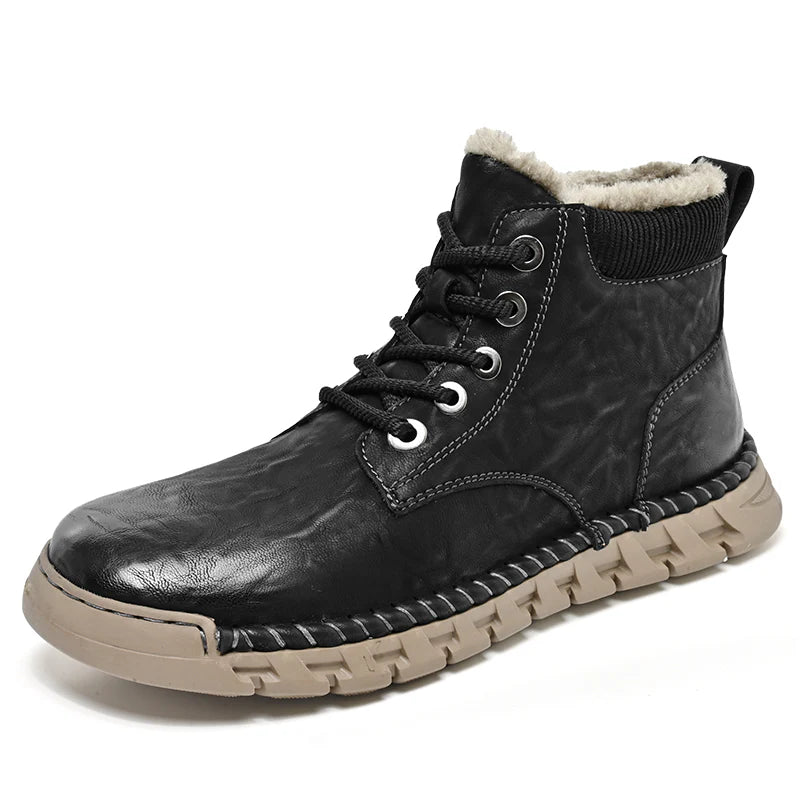 Men’s Waterproof Leather Winter Boots
