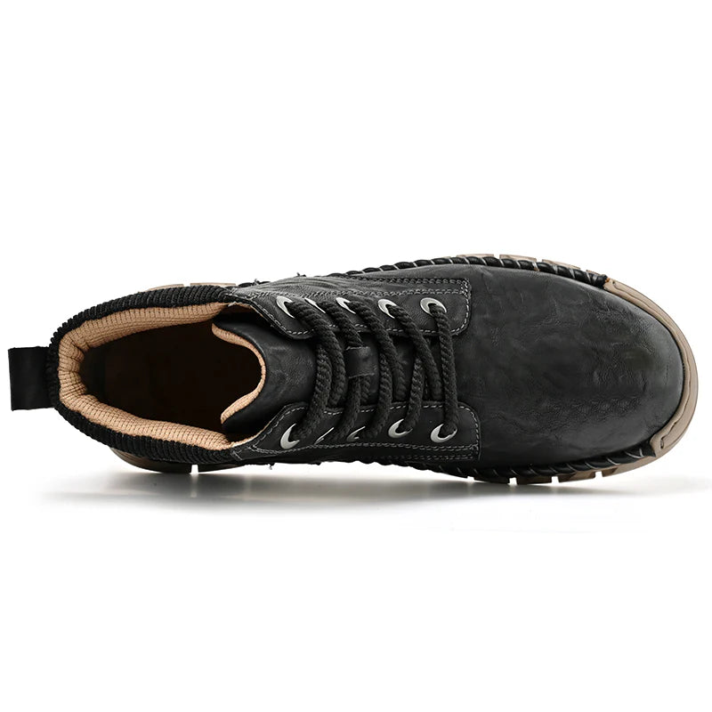 Men’s Waterproof Leather Winter Boots