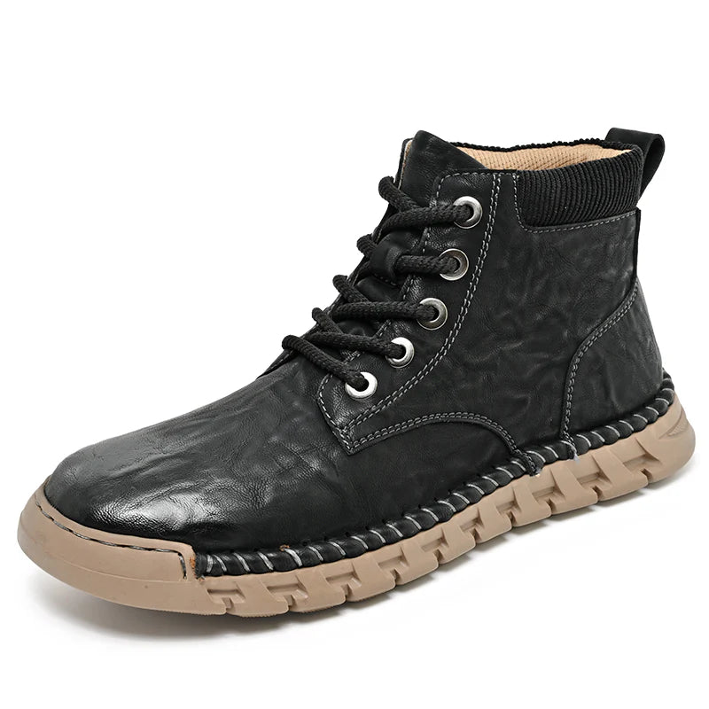 Men’s Waterproof Leather Winter Boots