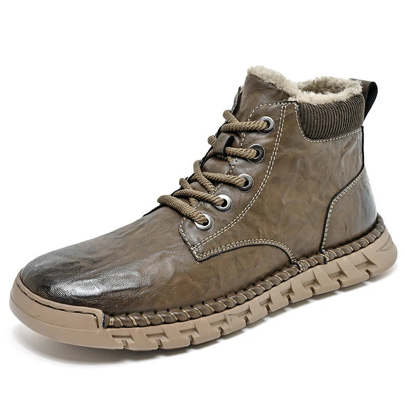 Men’s Waterproof Leather Winter Boots
