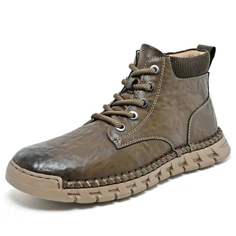 Men’s Waterproof Leather Winter Boots