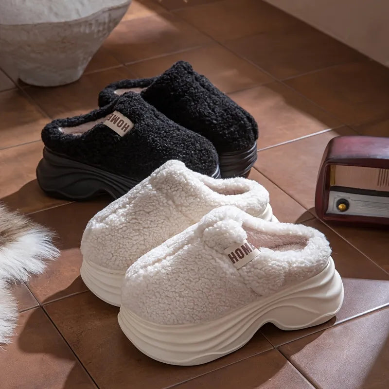 Women’s Ultra-Plush Thick-Platform Winter House Slippers