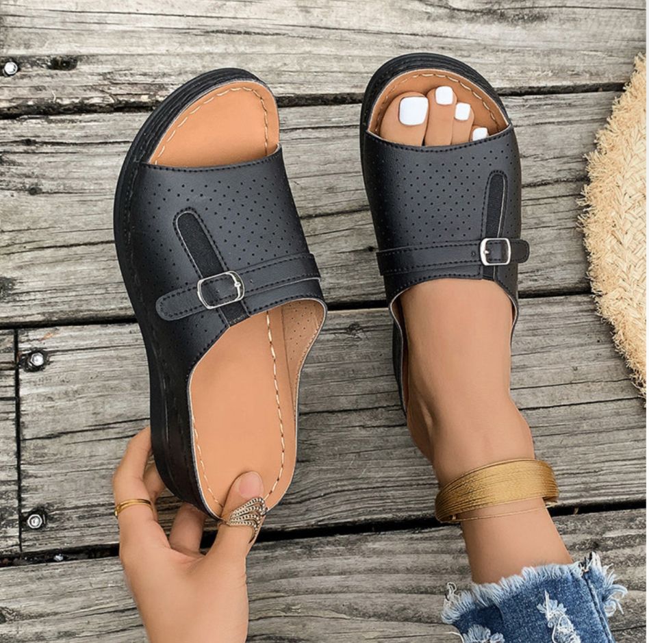Comfortable open-toe sandals with soft soles for women