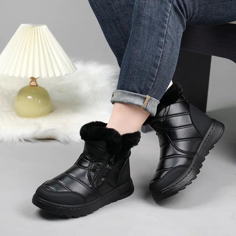 Women’s Waterproof Plush-Lined Non-Slip Slip-On Shoes