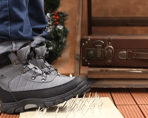 Men’s Winter Thermal Lined Hiking Shoes with Dial Lacing and Grip Sole