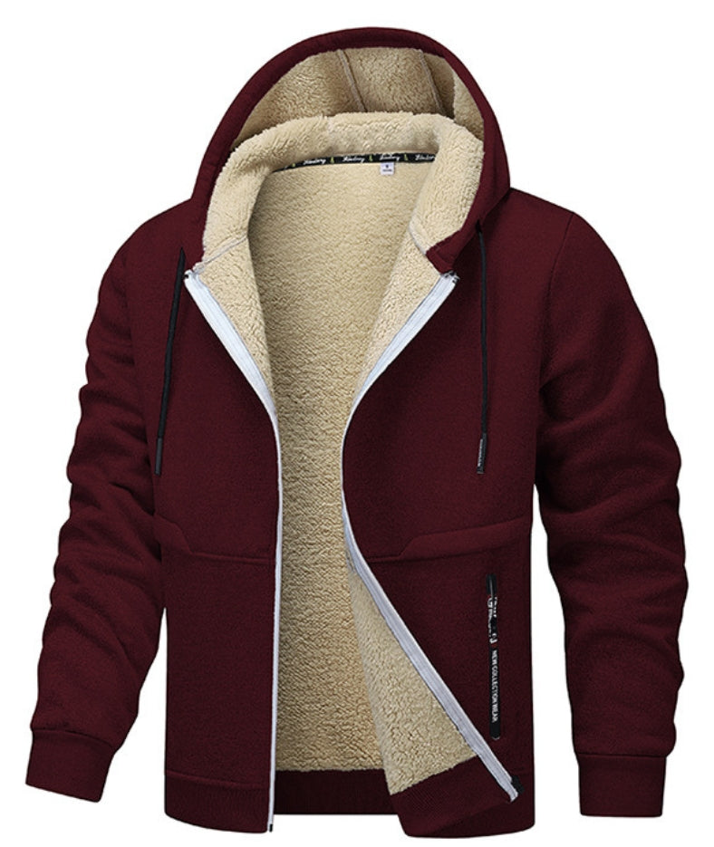 Men's Fleece Hoodie with Zippered Side Pockets