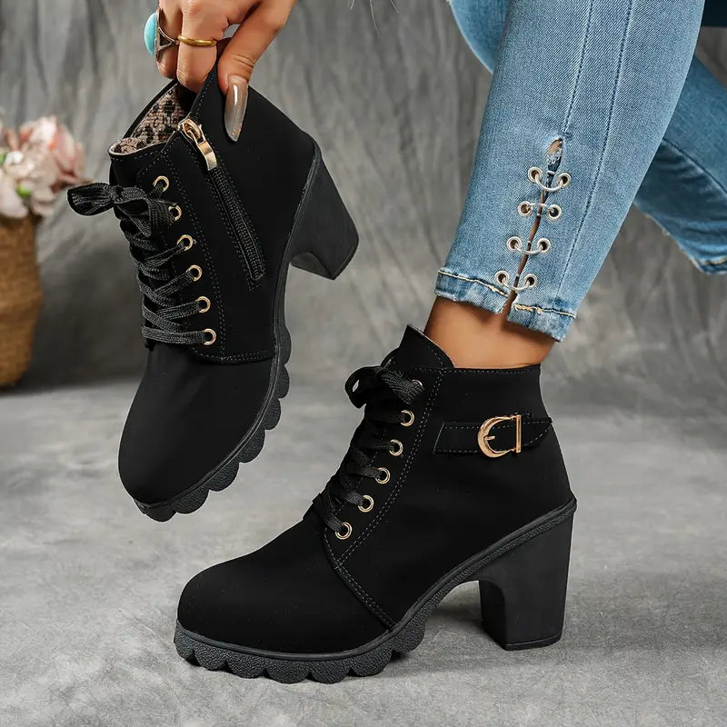 Women’s Orthopaedic Chunky Heel Ankle Boots