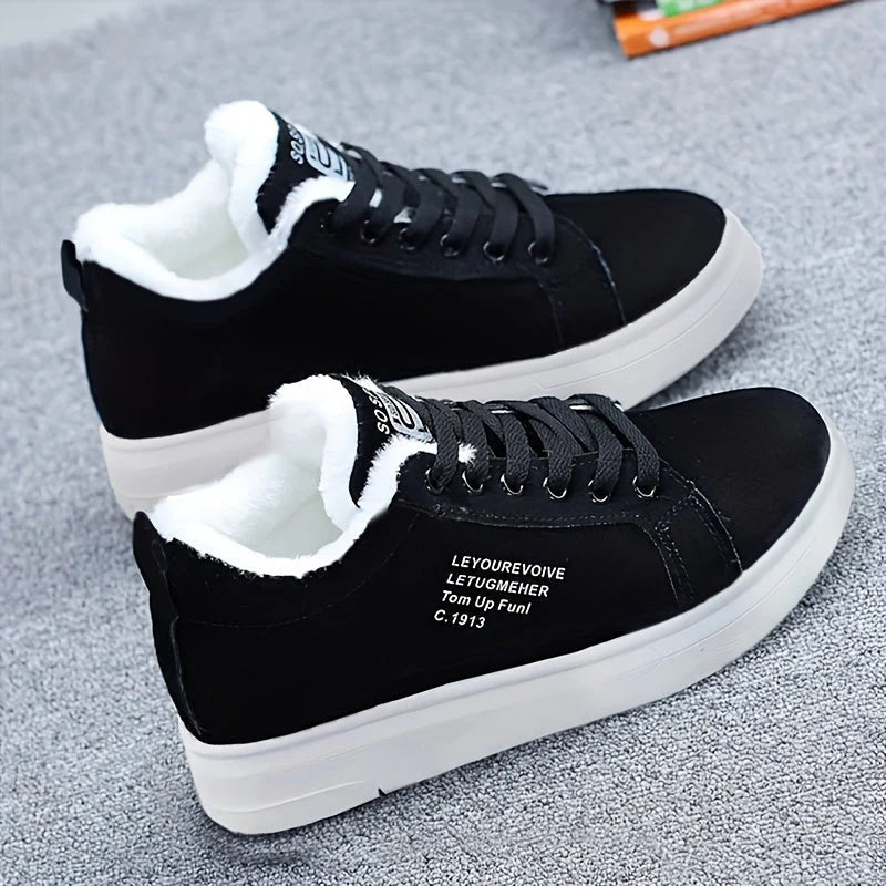 Women’s Plush Lined Winter Lace-Up Trainers