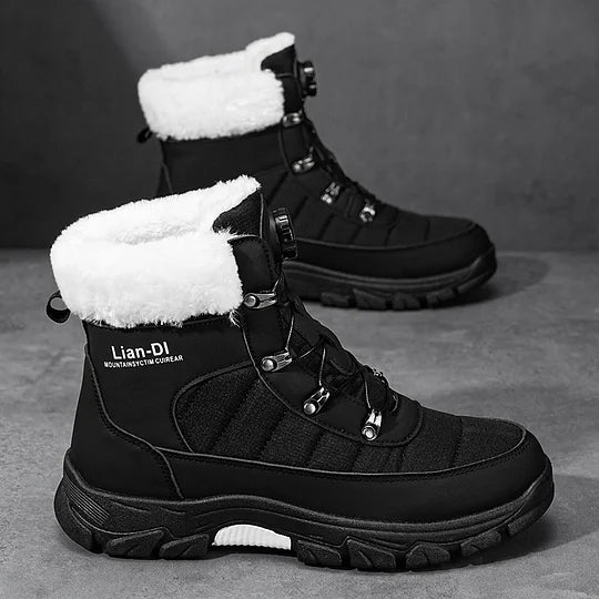 Men’s Winter Thermal Lined Hiking Shoes with Dial Lacing and Grip Sole
