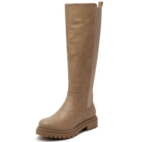 Women’s Faux Suede Stretch Knee-High Comfort Boots