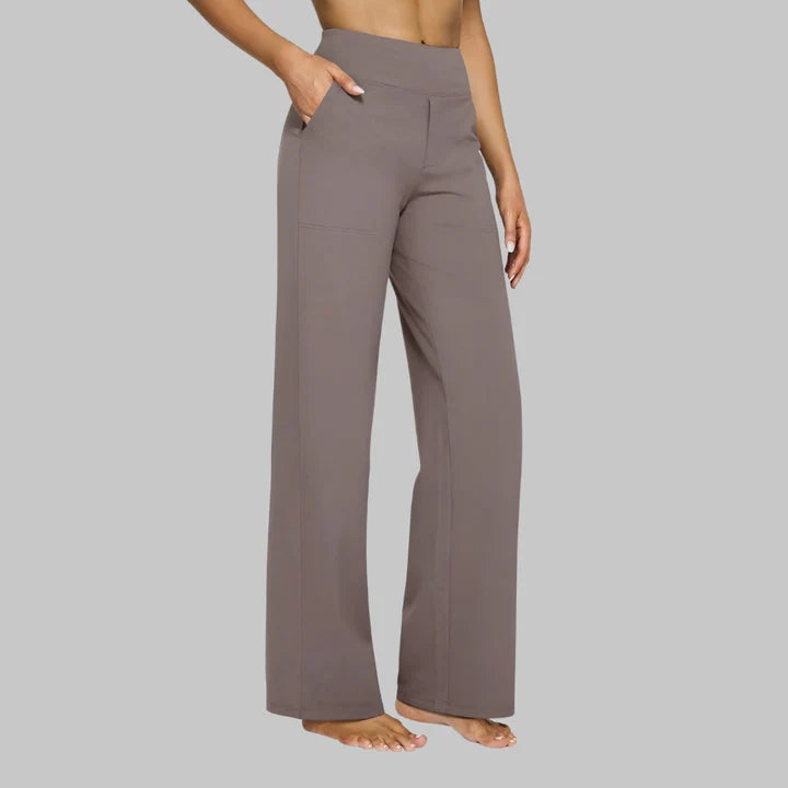 Women’s High-Waist Stretch Wide-Leg Trousers