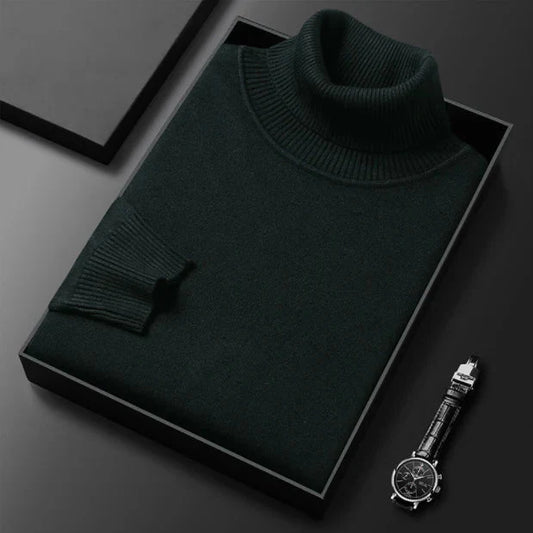 Men’s Solid Colour Premium Turtleneck Jumper