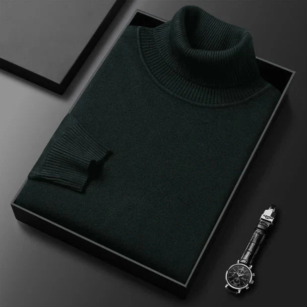 Men’s Solid Colour Premium Turtleneck Jumper