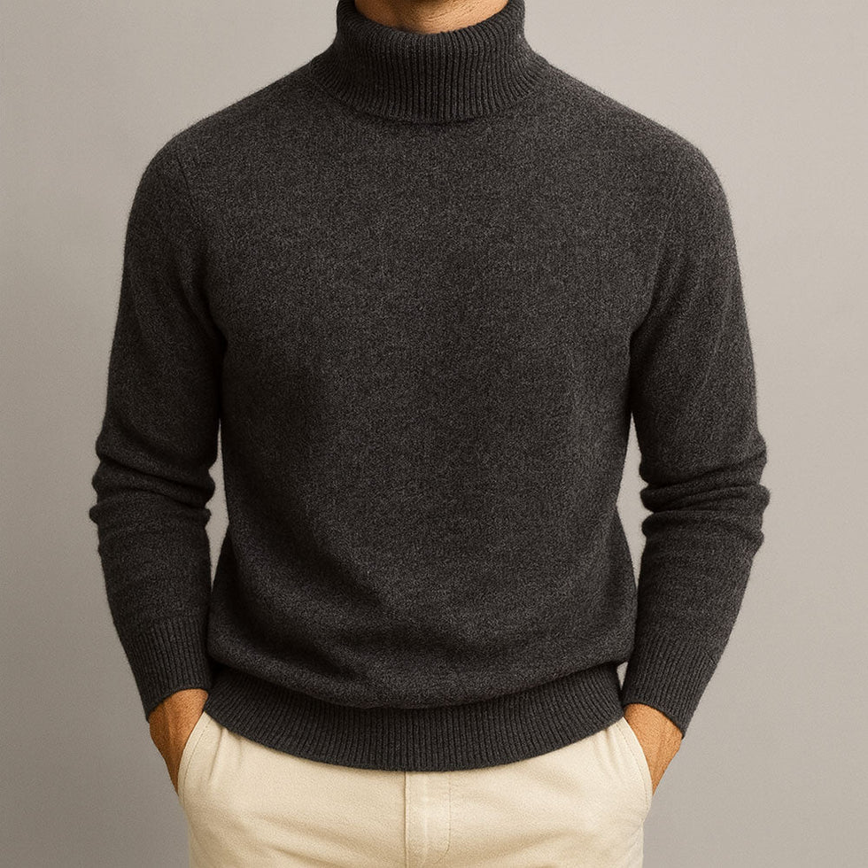Men’s Soft Knit Turtleneck Comfort Sweater