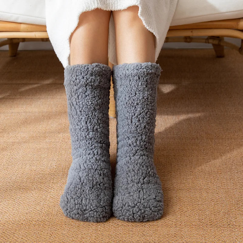 Women’s Ultra-Thick Thermal Fleece Anti-Slip Lounge Socks
