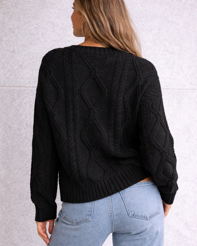 Women’s Cosy Cable Knit Crew Neck Jumper