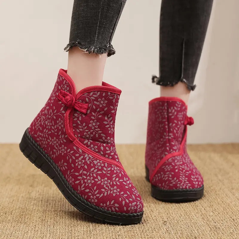 Floral Winter Boots