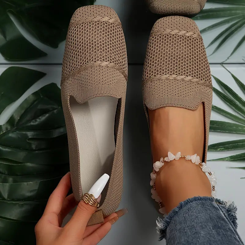 Knit Slip-On Ballet Flats