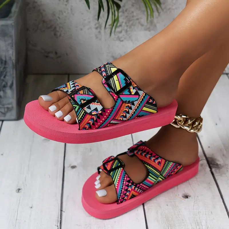 🔥Last Day Promotion 35% OFF✨2024 Women's Geometric Pattern Slides