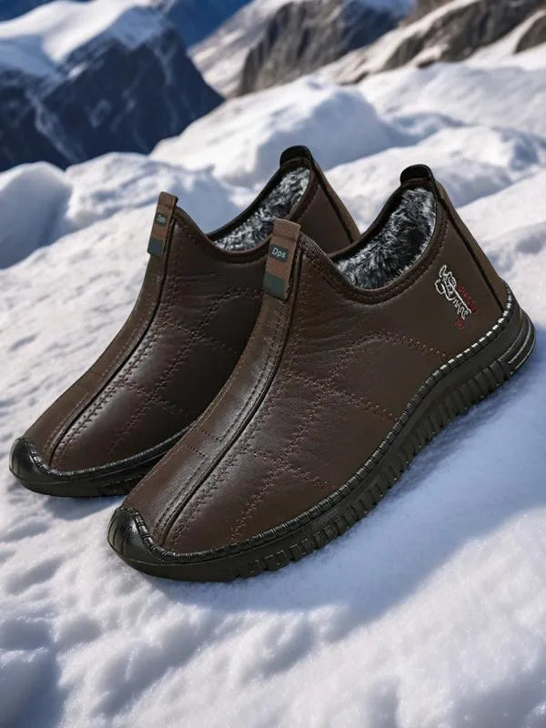 Men’s Plush-Lined Waterproof Winter Grip Boots