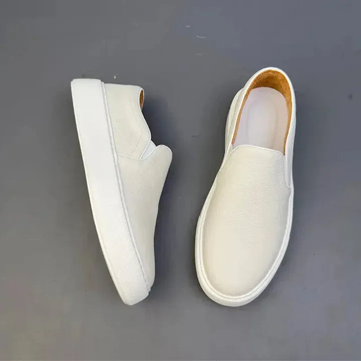 Men’s Retro Soft-Leather Slip-On Loafers