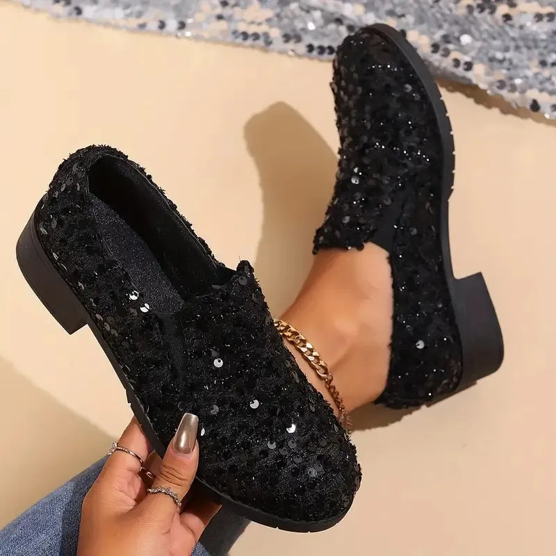 Women’s Sequins Decor Orthopaedic Loafers