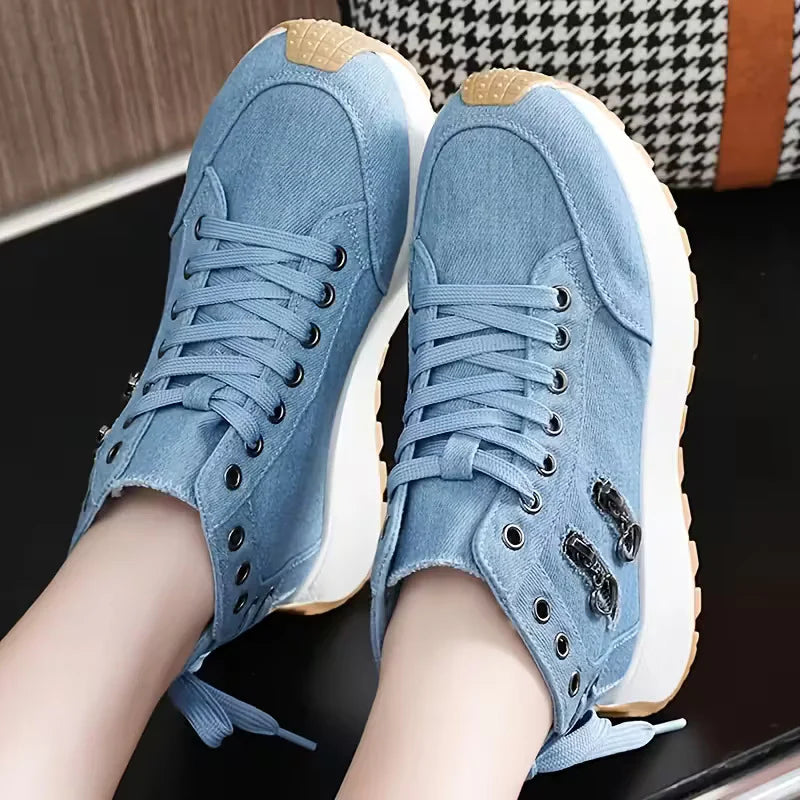 Women’s Wedge High Top Comfort Trainers with Arch Support