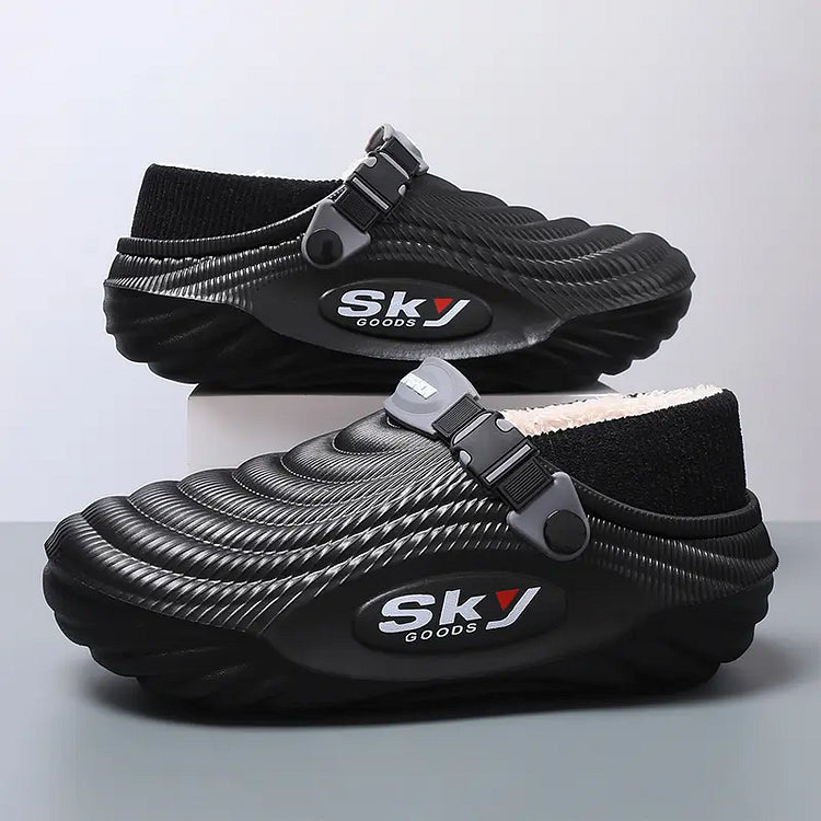 Men’s Cloud-Fleece Thermal Comfort Slippers