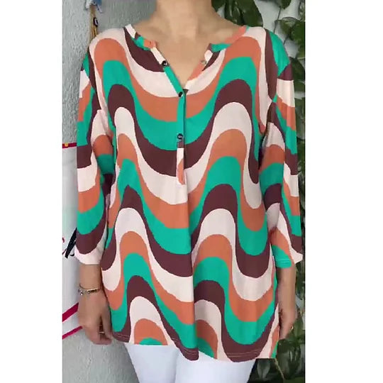 Women’s Relaxed Fit Printed Summer Tunic Top