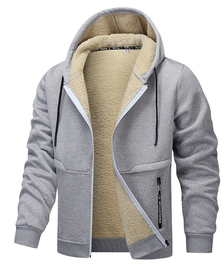 Men's Fleece Hoodie with Zippered Side Pockets