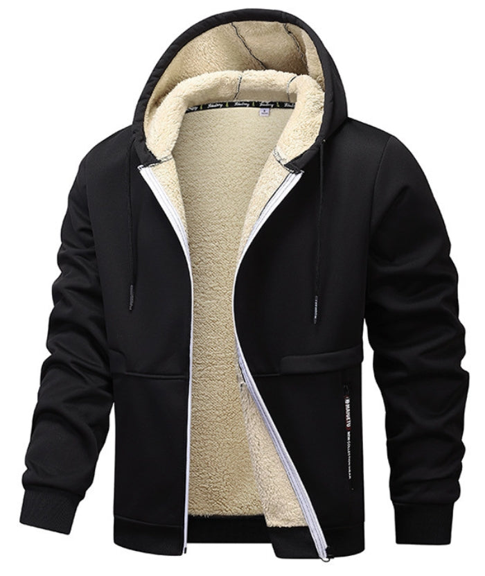 Men's Fleece Hoodie with Zippered Side Pockets